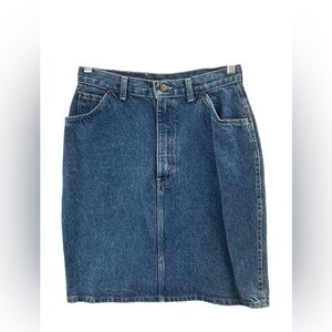 Vintage denim cotton high waisted mini skirt